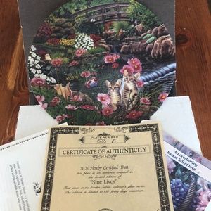 COPY - Knowles Cat Plate “Nine Lives” First Issue 'Garden Secrets' Series Box +…